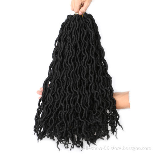 Hot sell 18 inch 24 stands 100g synthetic ombre dreadlock hair braids gypsy locs types of faux locs